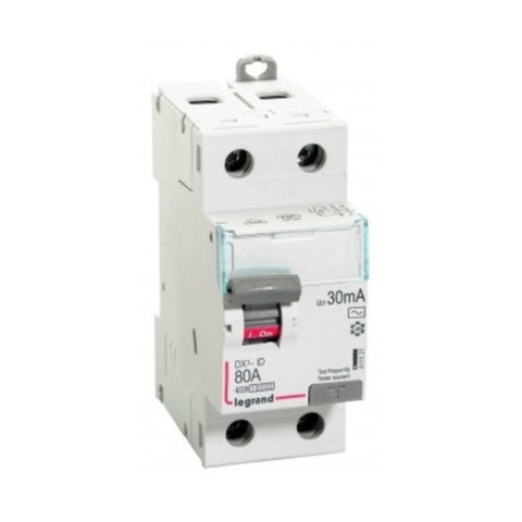 Legrand DX3  RCCBs Double Pole 240 V 80 A – 100 A 