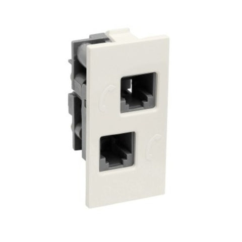 Legrand Myrius Double RJ 11 Telephone Socket 1 M 6734 44 
