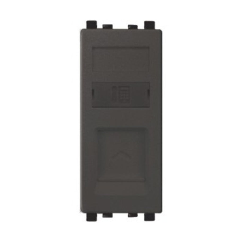 Schneider ZENcelo RJ11 Telephone Outlet With shutter (1 Gang) 