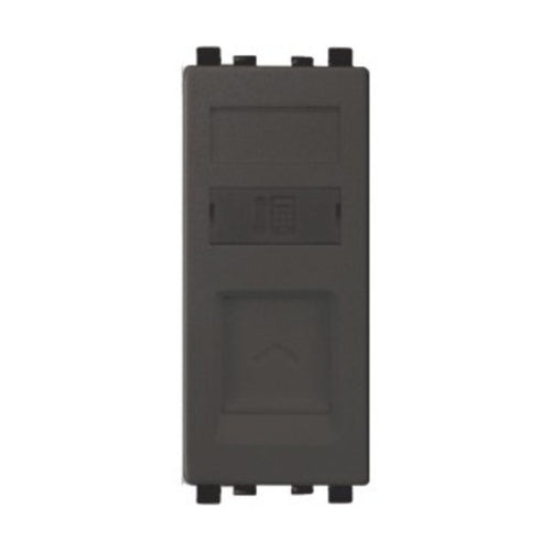 Schneider ZENcelo RJ11 Telephone Outlet With shutter (1 Gang) 
