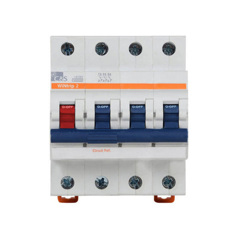 C&S WiNtrip2 Miniature Circuit Breaker 3 Pole + Neutral B-Series  