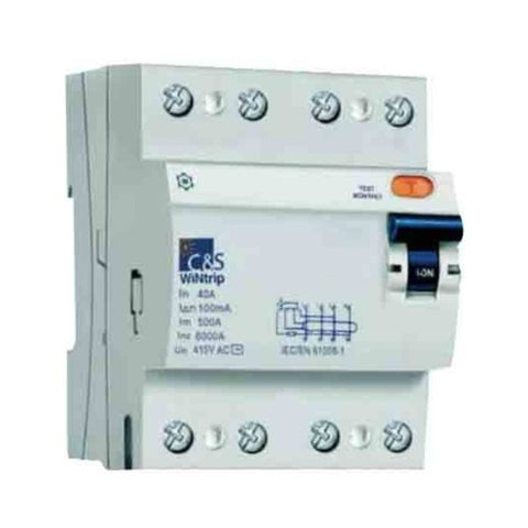 C&S Residual Current Circuit Breaker 4 Pole 300mA 