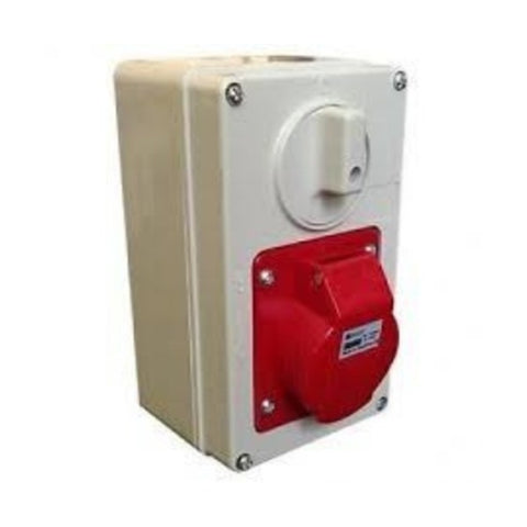 C&S Surface Mounting Interlocked Switched Socket Outlet 415V 
