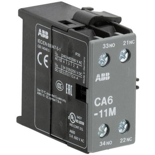 ABB CA6-11M Auxiliary Contact Blocks For Mini Contactors 6A GJL1201317R0003 