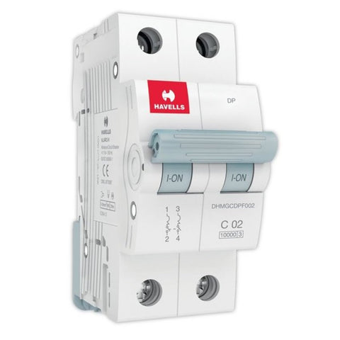 Havells C Curve MCB  Double Pole 0.5A-5A 