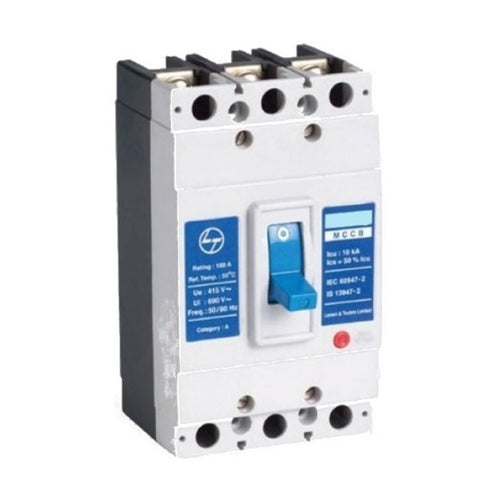 L&T 100A 10KA MCCB Three Pole EM90813OOKO 