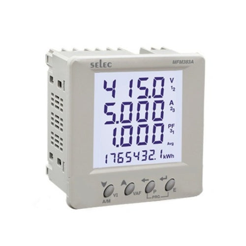 Selec Multifunction Meter 11-300V AC MFM383A 
