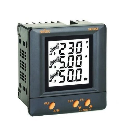 Selec Volt Ampere Frequency Meter-Digital 230V AC VAF36A 
