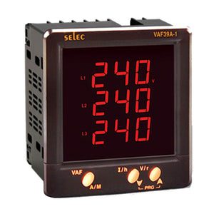 Selec Volt Ampere Frequency Meter-Digital 230V AC VAF39A-1