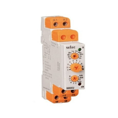 Selec Analog Timer 17.5mm Din Rail 600XU 