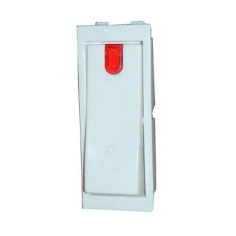 MK Wraparound 6A Bell Push Switch With Indicator W26405BNA 