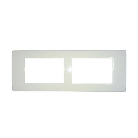 MK Wraparound Plus 8 Module Front Plate White S26008 
