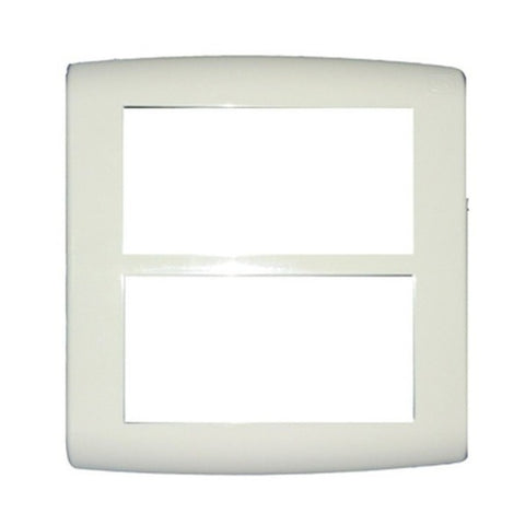 MK Wraparound Plus 10 Module Square Front Plate White S26110 