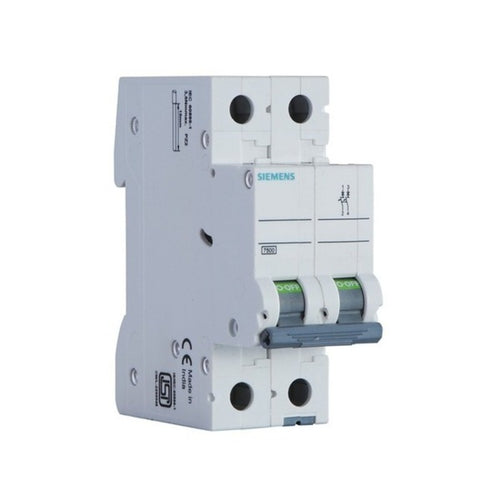 Siemens Betagard 5SL7 D Curve MCB Double Pole 2A-63A (Pack of 6)