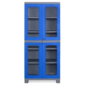 Nilkamal Freedom Big 3 (FB3) Plastic Storage Cabinet (Deep Blue & Grey)