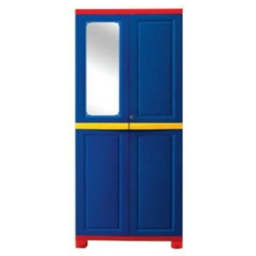 Nilkamal Freedom Big (FB1M) Plastic Storage Cabinet With 1 Mirror(Pepsi Blue, Bright Red & Yellow)
