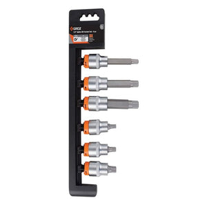 Groz 1/2 Inch Drive Spline Bit Socket Set – 6 PCS KIT/BIT-SKT/SPL/1-2/6/UG 