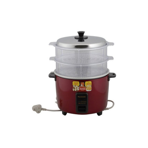 Panasonic Keep-Warm Automatic Cooker with Double Steaming Basket SR-WA22H (SS) 