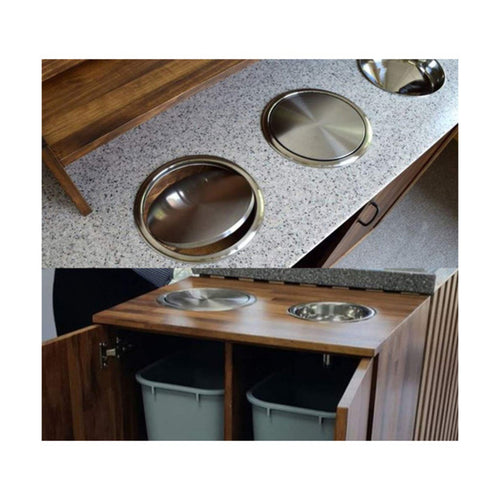 Dolphy Recessed Counter top Waste bin Flap Swing Cover Lid DWBN0002