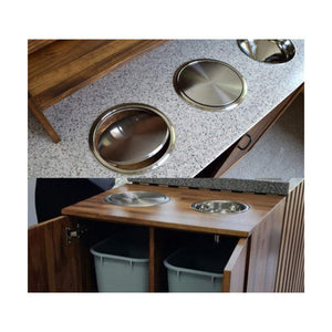 Dolphy Recessed Counter top Waste bin Flap Swing Cover Lid DWBN0002