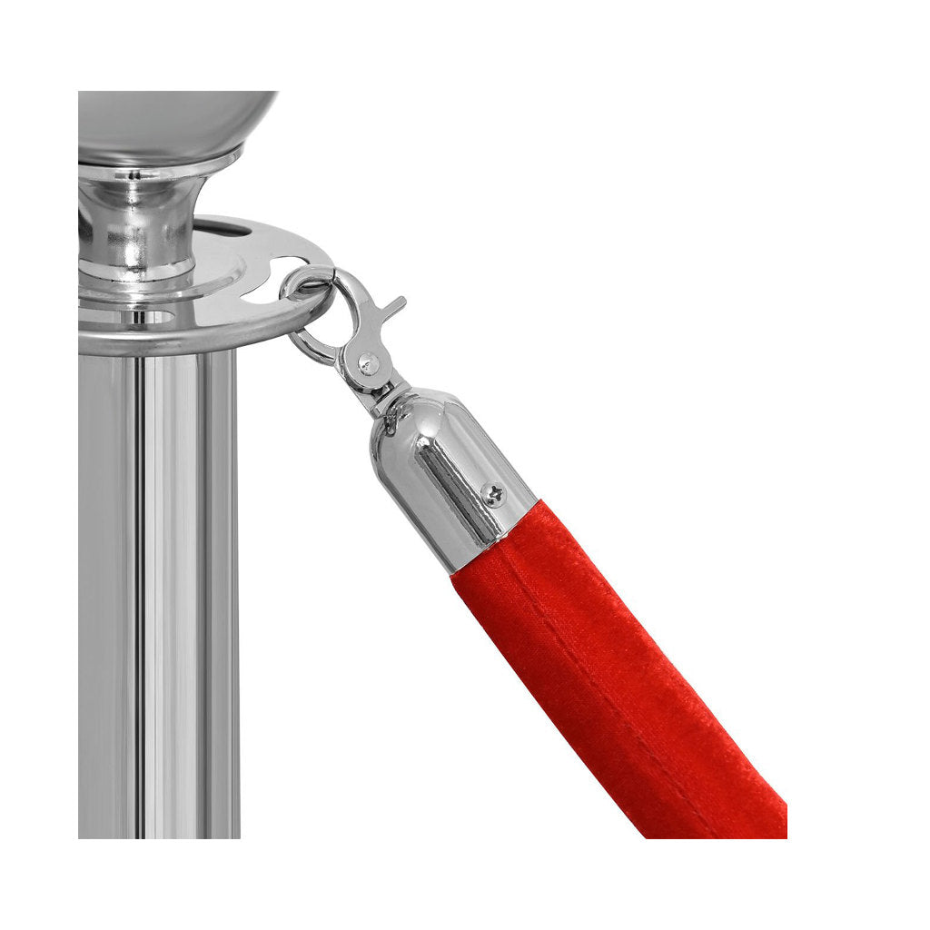 Dolphy Silverhook Velvet Rope For Queue Manager 1.5 mtr  DQMG0007