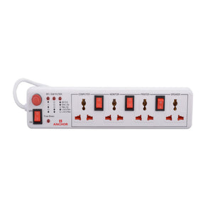 Anchor Spike Guard 4 Universal Socket Shutter with individual switch 6A 