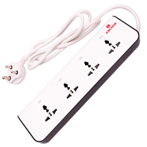 Anchor Spike Guard 4 Universal Socket with Individual Switch and Indicator 