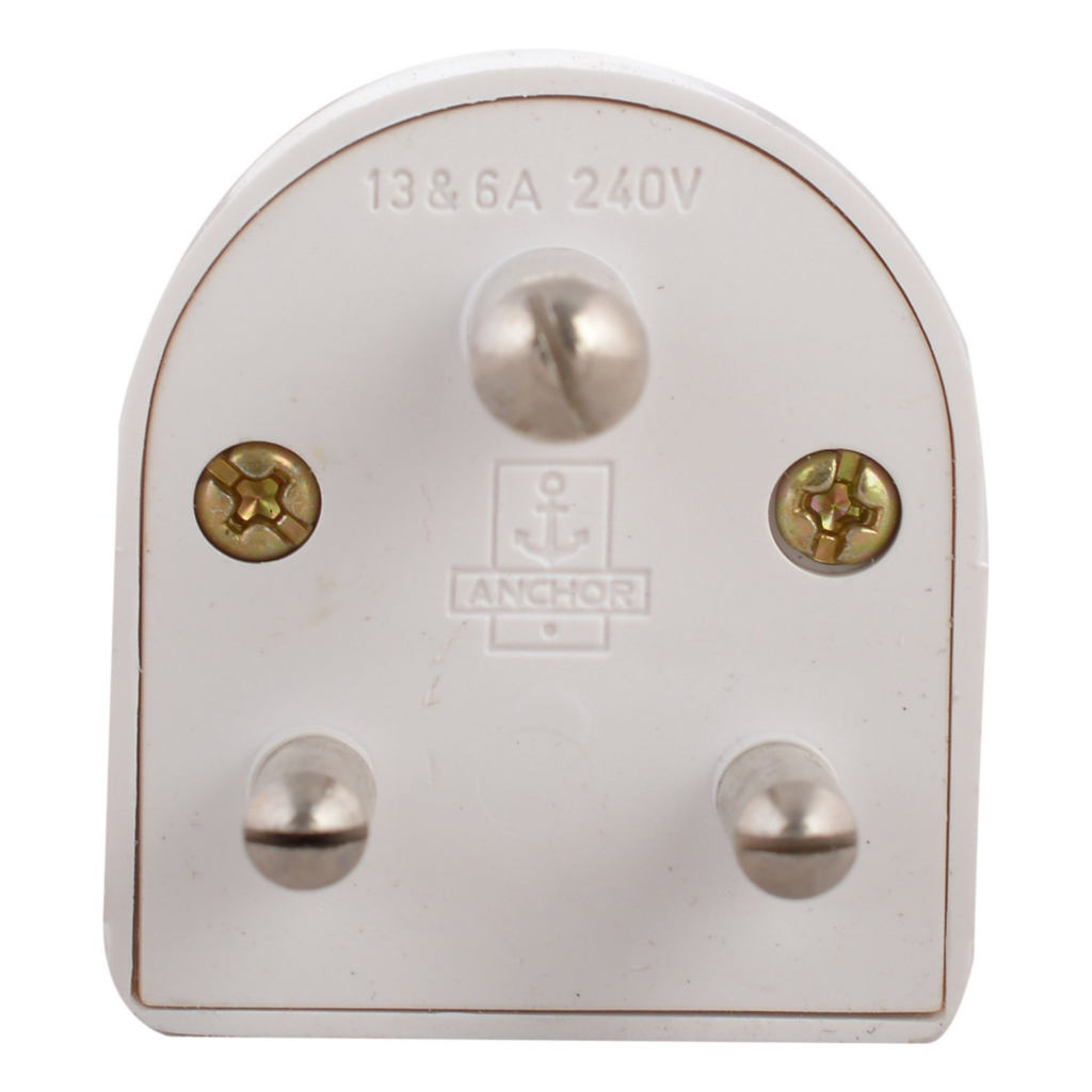 Anchor 3 Pin Multi Plug 6/10/13A Combi with Shutter White  52809