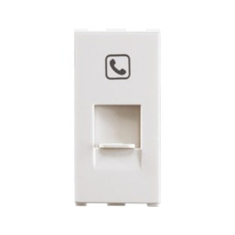 Anchor Europa 1Module RJ-11 Single Telephone Jack With Shutter WIPM2164 