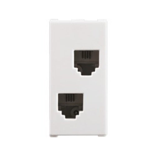 Anchor Europa 1Module RJ-11 Double Telephone Jack Without Shutter WIPM2264 