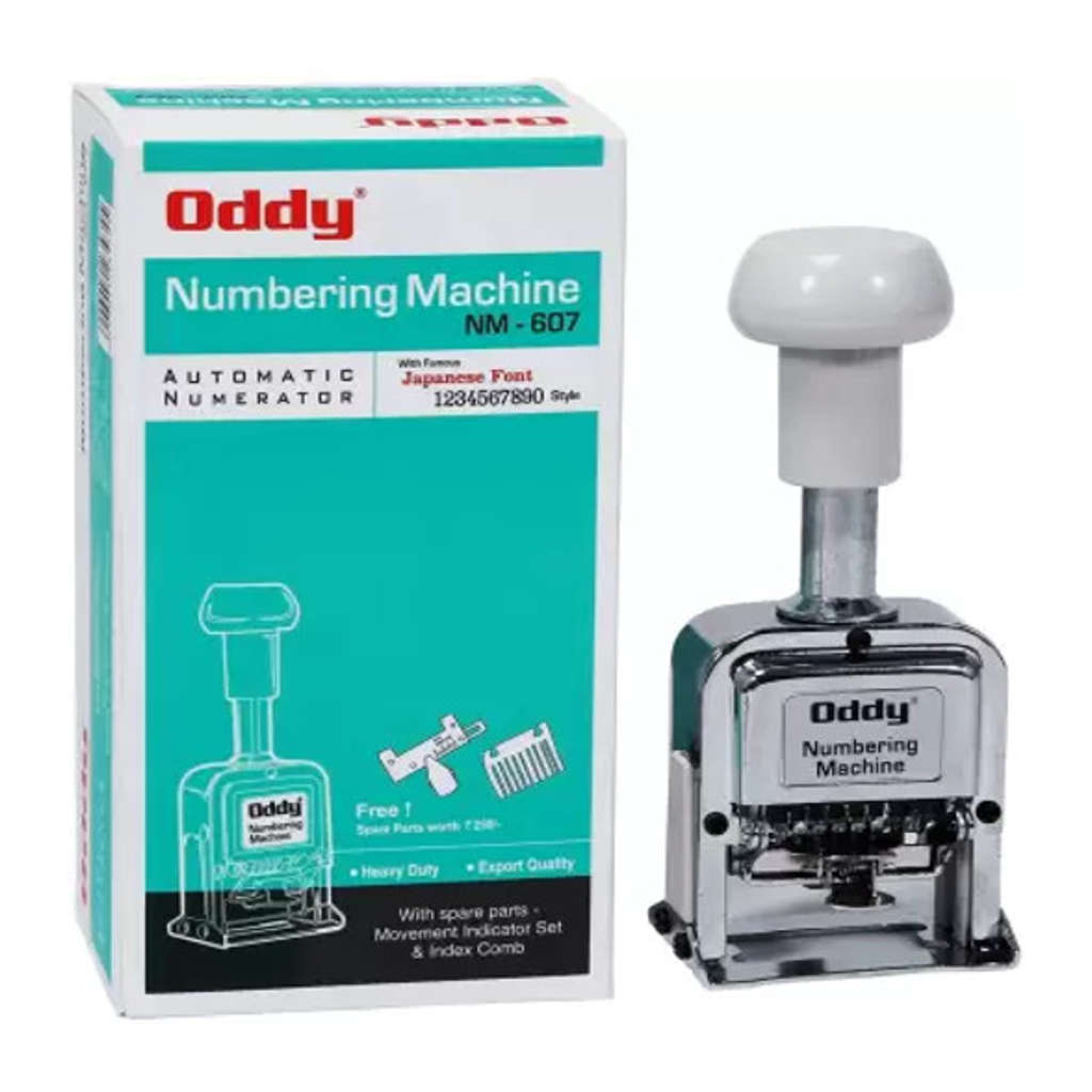 Oddy Numbering Machine with Japanese Machine Font Style & Spare Parts 6Digits NM-607