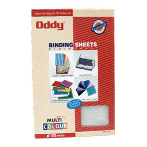 Oddy Binding Sheets A4 Polypropylene (Green, Black, Grey, Red & Yellow) BSA4CL 