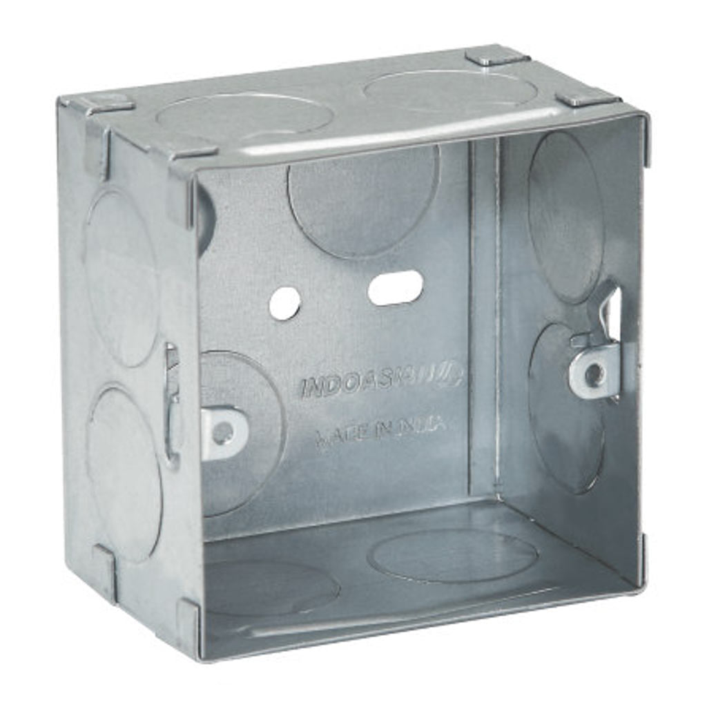 Indoasian Glint 1/2Module Metal Flush Box 800172