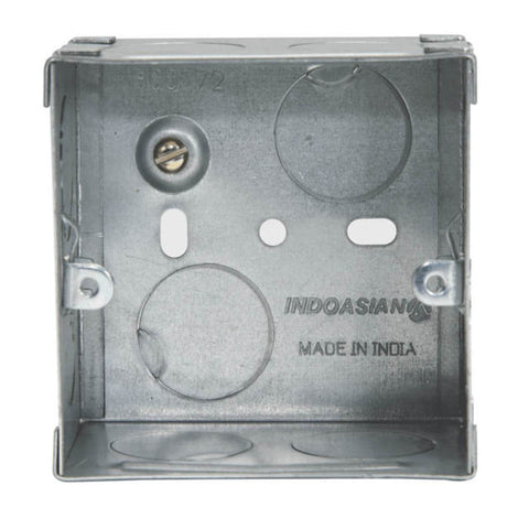 Indoasian Glint 1/2Module Metal Flush Box 800172 