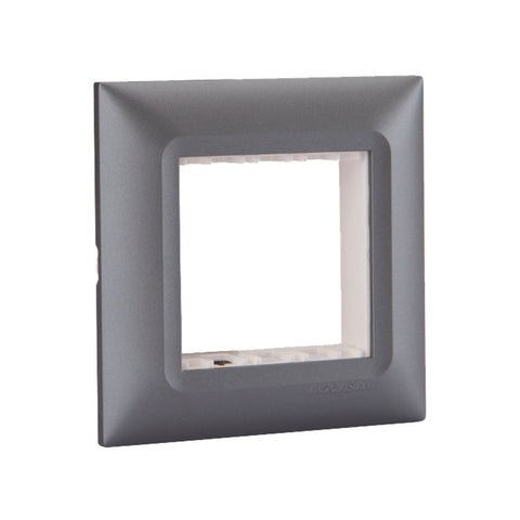 Indoasian Elvira Modular Plate with Support Frame Polarised Grey 