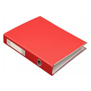 Solo Paper Board-2-D-Ring With Label Pocket Red A4 RB 902 