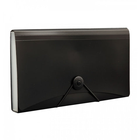 Solo Expanding Cheque Case With Elastic 12 Section Black Chq Size EX 701 