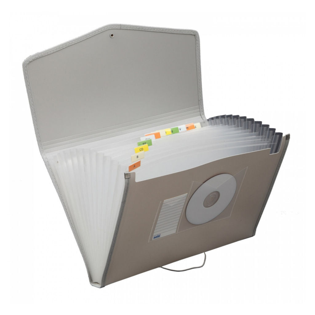 Solo Expanding File With Elastic 12 Section Grey A4 EX 801