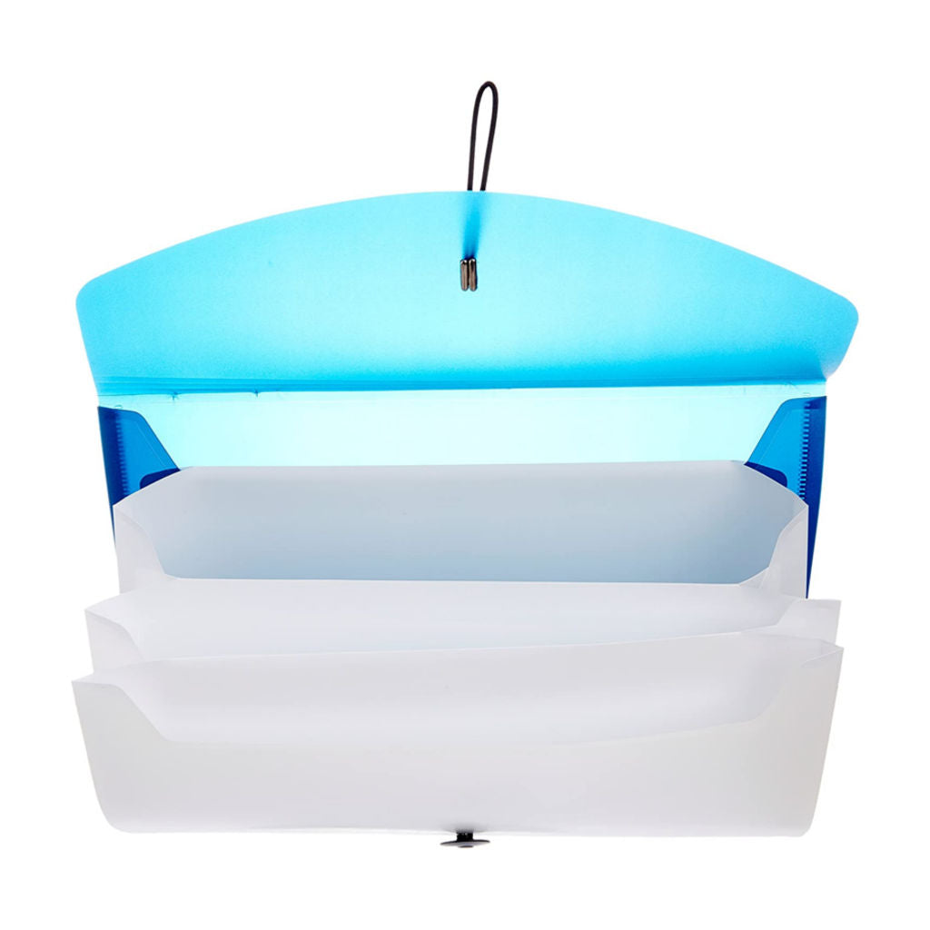 Solo Quadpro With Expanding Folder 4 Section Metalic Blue A4 EX 905
