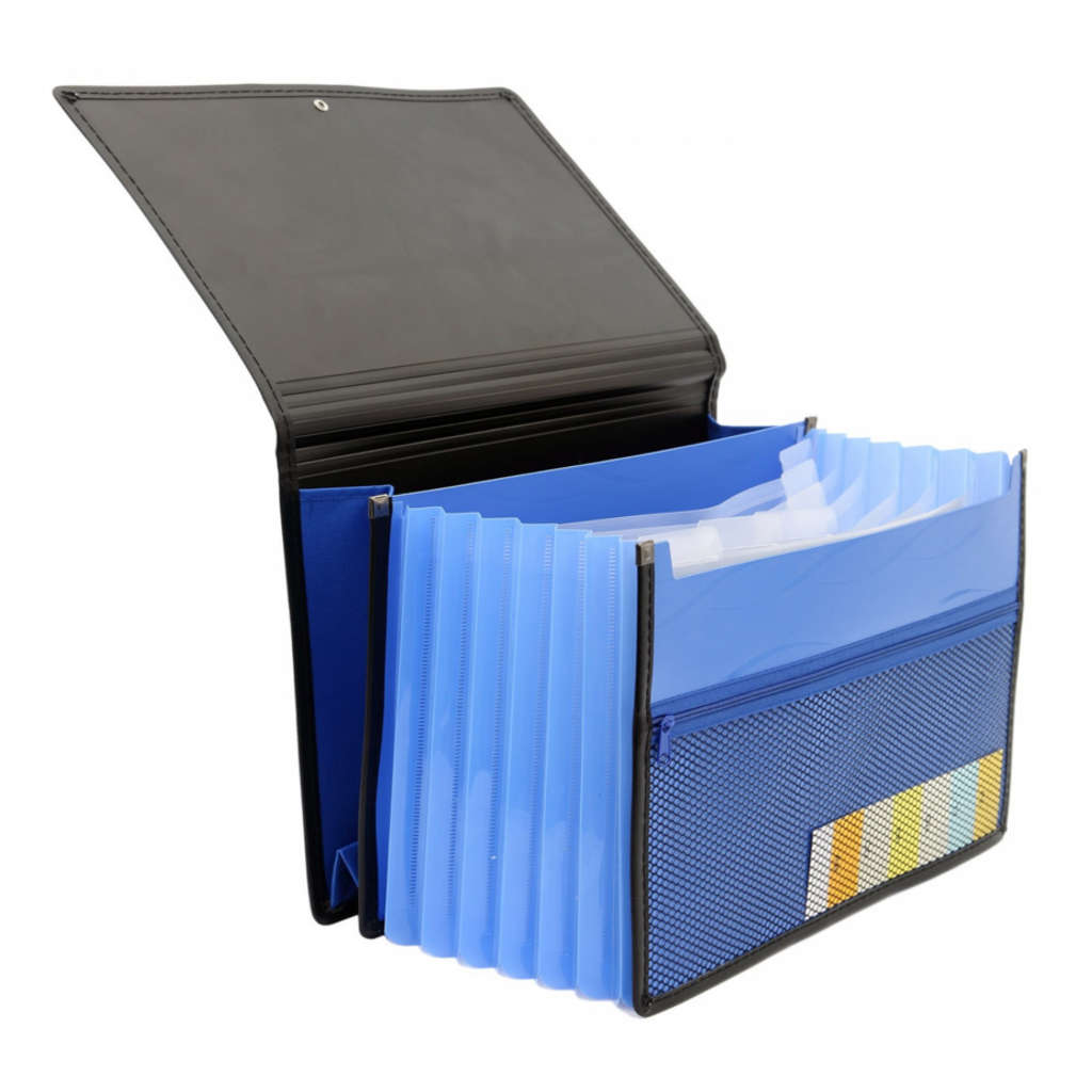 Solo Document Manager With Partition 6 Section Blue A4 EF 301