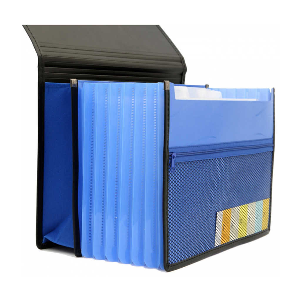 Solo Document Manager With Partition 6 Section Blue A4 EF 301