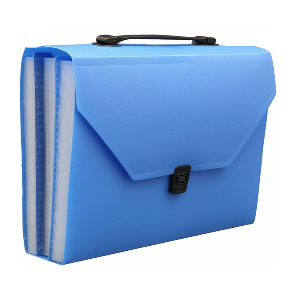 Solo Expanding Case With 31 Pocket lock & Handle Blue F/C Size EX 904 