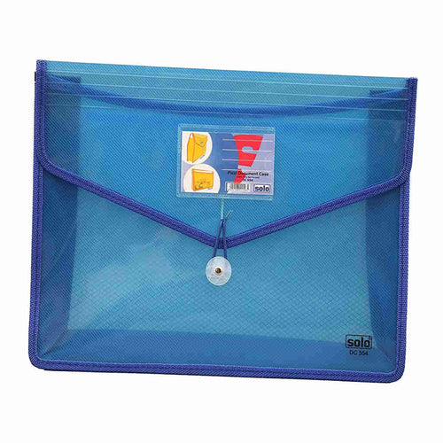 Solo Flexi Document Bag With Xtra Net Pocket Blue A4 DC 554 