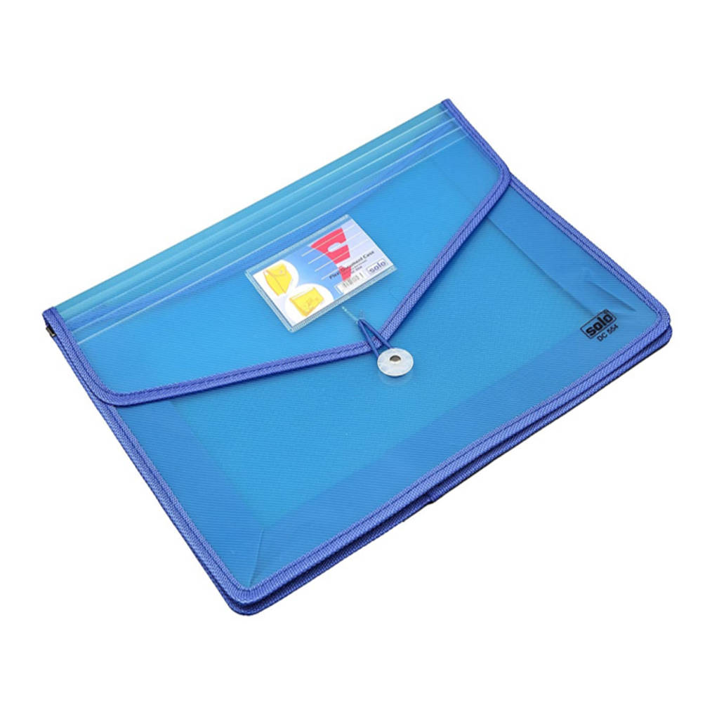 Solo Flexi Document Bag With Xtra Net Pocket Blue A4 DC 554