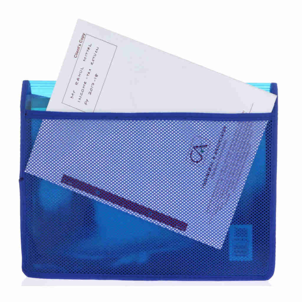 Solo Flexi Document Bag With Xtra Net Pocket Blue A4 DC 554