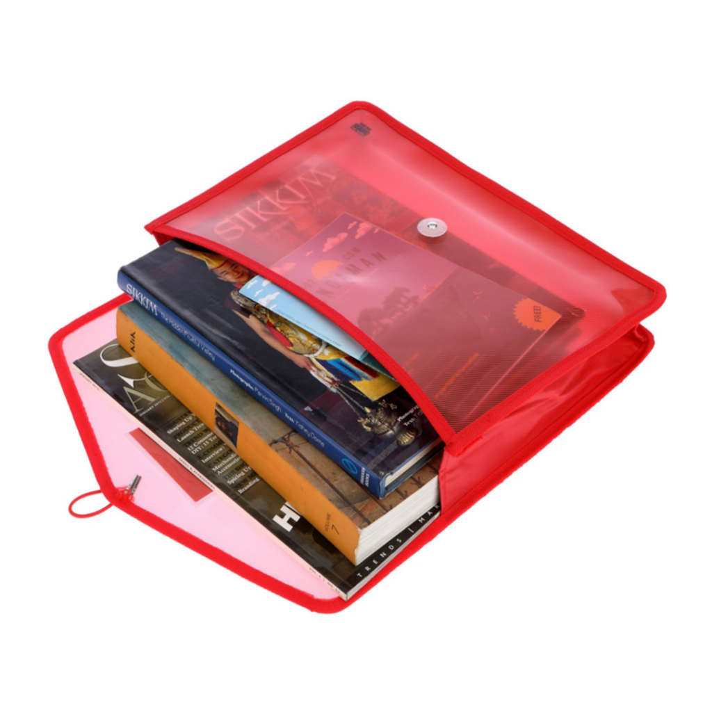 Solo Flexi Document Bag With Xtra Net Pocket Red A4 DC 554
