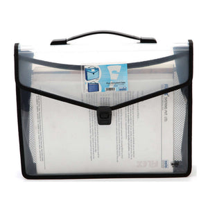 Solo Document Bag With Xtra Pocket + Lock & Handle Black F/C Size DC 555 
