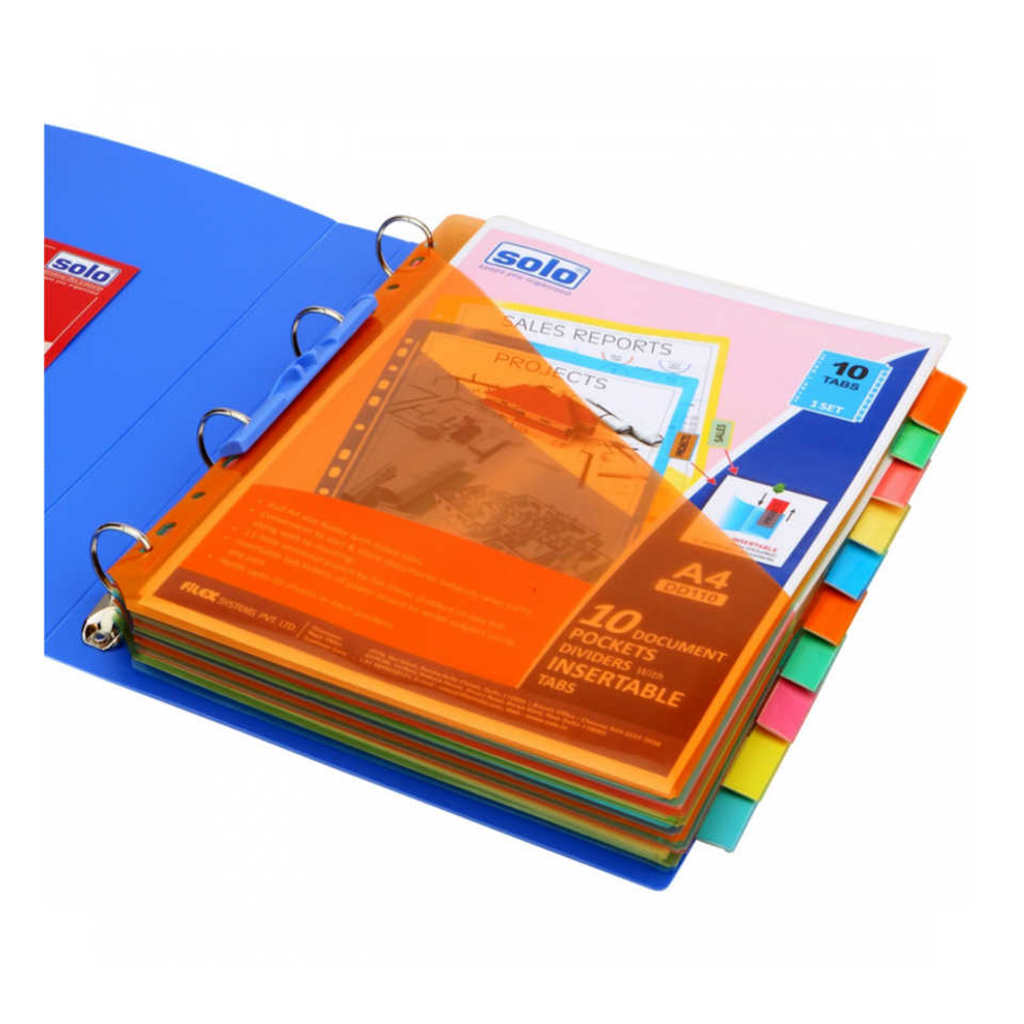 Solo 5 Documents Pockets Dividers With Insertable Tabs A4 DD 105