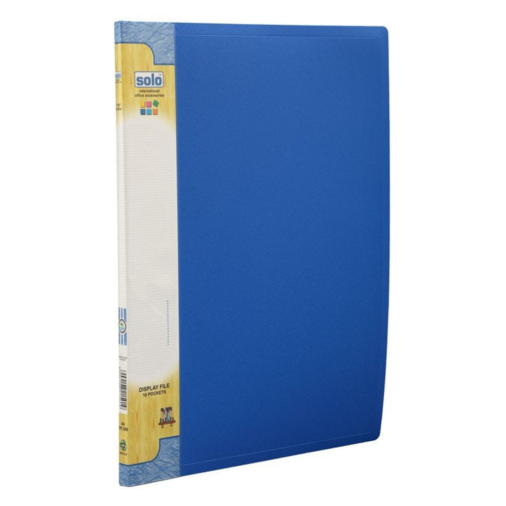 Solo Display File With 10 Pockets Blue A4 DF 200 