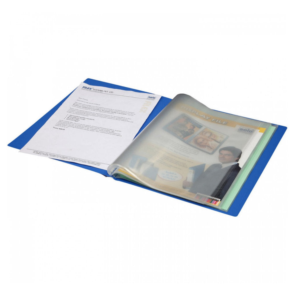 Solo Display File With 40 Pockets Blue A4 DF 202